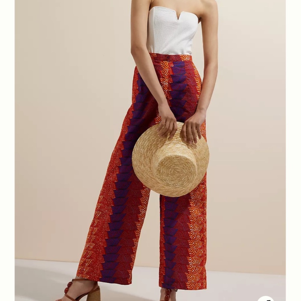 NWT SIKA Abstract Wide-Leg Trousers. Size 2. Anthropologie exclusive.